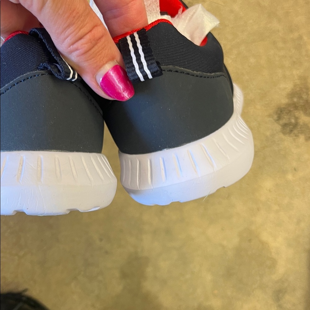 Nautica Kids Boys Navy and Red Sneakers Tennis Shoes 11 like new - Picture 5 of 6